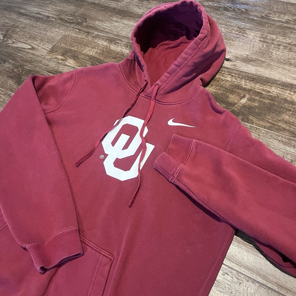 Nike Oklahoma Sooners Hoodie Men's L Red OU NCAA College Football Pullover